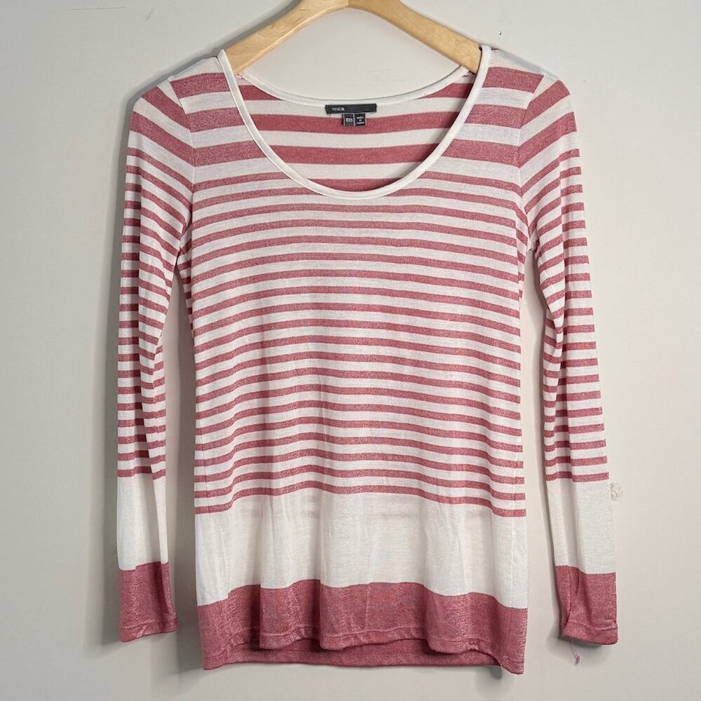Vince Lightweight Drapey Knit Sunset Stripe Sweater – Cottagecore Boho Size XXS